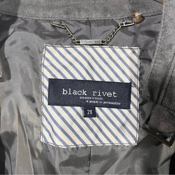 Black Rivet Jacket Size 2X - Picture 3 of 4